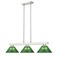 Z-Lite Cobalt Billiard, 3-Light, 14 In.W x 46 In.L x 8 In.H, Brushed Nickel/Green 152BN-ARG - alternate 2